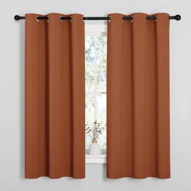 Imagem de Cortinas NICETOWN Bedroom Halloween 160x160cm Laranja queimada