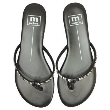 Imagem de Chinelo De Dedo Feminino Rasteirinha Moleca Brilho 5557.103