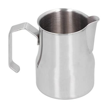 Imagem de Jarra de café de aço inoxidável 304 para arte com leite, alça resistente ao calor e bico sem gotejamento, perfeito para casa e escritório (#1)