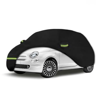 Imagem de Capas de carro à prova d'água para 2007-2023 Fiat 500/500C/500E Abarth/Novo Fiat 500 (preto) 210T Custom Outdoor Storm Hood