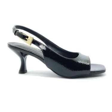 Imagem de Sandália Via Marte Feminina 177-037, 37, Preto