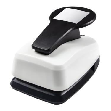 Imagem de KiBcsLic Furador de papel, furador de formas para crianças e adultos, de papel para scrapbook para artesanato com cartões, Quadrado