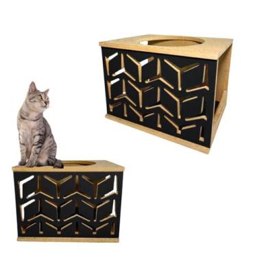 Imagem de Nicho Para Gatos Resistente Montado Com Carpete Antiderrapante Casinha