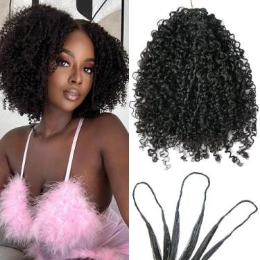 Imagem de Extensões de cabelo de crochê Ssawhair Afro Kinky Curly 18 polegadas 6