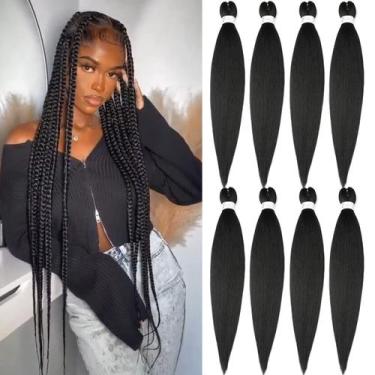 Imagem de Braiding Hair Ubeleco, pré-esticado, 36 polegadas, textura Yaki, 8 pac