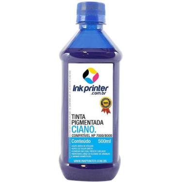 Imagem de Tinta Pigmentada InkPrinter Ciano para Impressora HP Série 7000, 8000 