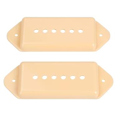 Imagem de Banworks Capas de captador de plástico P90 para guitarra elétrica P90 capas de captador de orelha de cachorro 52 mm (2-3/64 polegadas) Capas de captador de ponte para guitarra elétrica Epiphone Les