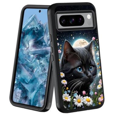 Imagem de JDHJFBFJNP Capa para Google Pixel 8 Pro, capa protetora de corpo inteiro híbrida de 3 camadas [grau militar] à prova de poeira à prova de choque para Google Pixel 8 Pro (2023) de 6,7 polegadas, gato