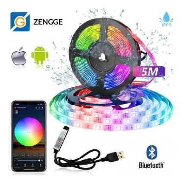 Imagem de 2X Alusp Fita Led 5050 Rgb 16Cores Bluetooth Controlador App