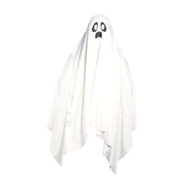 Imagem de Vaveren Fantasia de fantasma de Halloween assustadora para evento de carnaval e performance de palco infantil, Branco, S