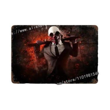 Imagem de Placa De Metal Vintage Payday 2 Para Decoração De Pub, Bar, Man Cave E