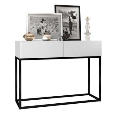 Imagem de Aparador Buffet Pequeno Eros 90cm Para Hall de Entrada Com 2 Gavetas P