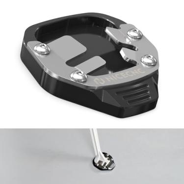 Imagem de NICECNC Placa de suporte lateral de motocicleta de alumínio compatível com Yamaha Tenere 700 XTZ700 2019-2024, Tenere 700 Rally Edition 2020-2024, Tenere 700 World Raid 2022-2023, preta