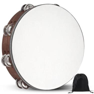 Imagem de Pandeiro Wirmevi, percussão manual de madeira, 25 cm com bolsa