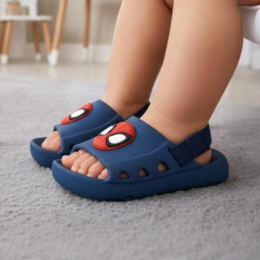 Imagem de Sandália Aranha Marvel Amazing Meninos 23402 - Grendene, Azul, Vermelh