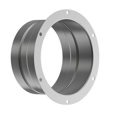 Imagem de Hon&Guan Flange de conector de duto de 10 cm, encaixe de tubo reto de metal para duto de 10 cm, conector de ventilação do secador para sistema de ventilação de resfriamento de aquecimento