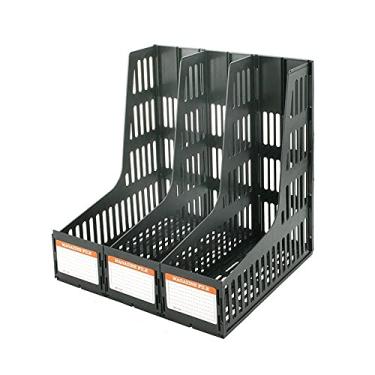 Imagem de Porta Revista 3 Divisões Desmontável-Opaca PRETO