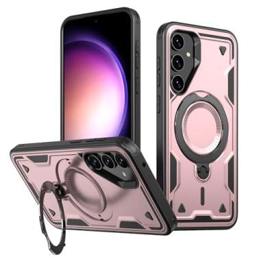 Imagem de SORAKA Capa para Samsung Galaxy S23 FE com suporte,compatível com MagSafe,Capa Samsung Galaxy S23 FE com chapa de ferro Capa resistente que absorve choques Proteção contra quedas de nível militar