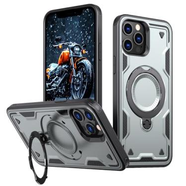 Imagem de SORAKA Capa para iPhone 12 Pro com suporte,compatível com MagSafe,Capa iPhone 12 com chapa de ferro Capa resistente que absorve choques Proteção contra quedas de nível militar