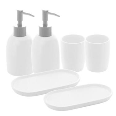 Imagem de 6 Peças Branca Porta Escova Sabonete Líquido Sabonete Barra - LYOR