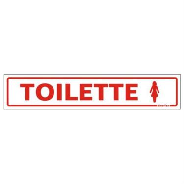 Imagem de Placa de Poliestireno Auto-Adesiva 5x25cm Toilette Feminino - 200 AH - SINALIZE