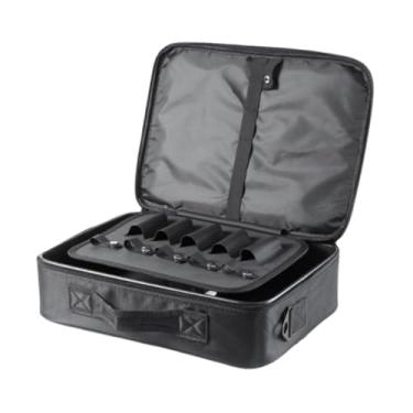 Imagem de Kokiya Bolsa de ferramentas de barbeiro, presente, camada dupla, profissional, espaçosa, tesoura de cabelo, pente, bolsa e organizador de acessórios, Médio