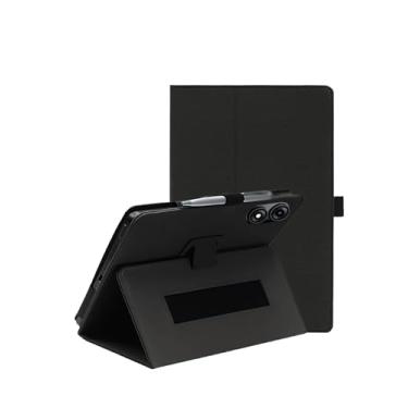 Imagem de Capa para tablet TABWEE T60 Pro de 13 polegadas, capa dobrável de couro sintético FJIASTB com suporte para caneta e alça de pulso, portátil para viagens de negócios (preto)