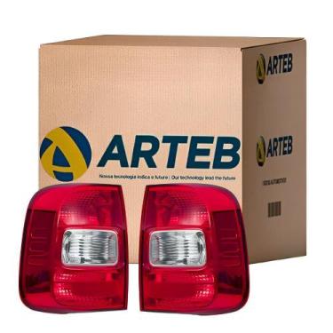 Imagem de Par Lanterna Traseira Saveiro G5 G6 2008-2016 Cristal - ARTEB