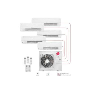 Imagem de Ar Condicionado Multi Split Inverter 5 ambientes ( 1via 3X 9.000BTUS, 1X 12.000BTUs, 1X 24.000BTUs) Quente/Frio WiFi integrado