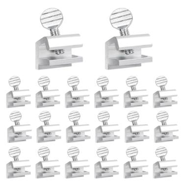 Imagem de 20 Conjuntos de Travas para Janelas Deslizantes, Trava de Segurança Janelas Deslizantes Liga Alumínio Ajustáveis Ferragens Acessórios para Caixilhos Verticais e Horizontais