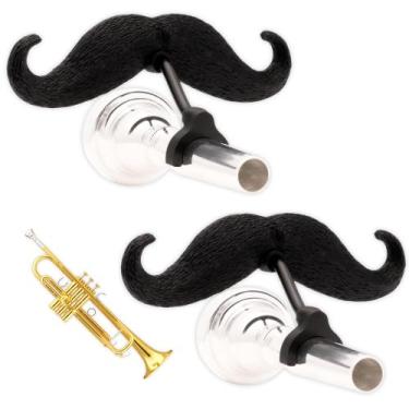 Imagem de Pacote com 2 bigodes Brasstache Trumpet-Stache XL