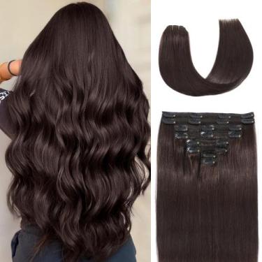 Imagem de Clip in Hair Extensions Nuzusa Real Human Hair 18 polegadas 100g