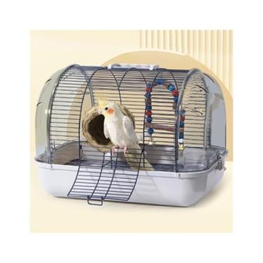 Imagem de Gaiola de pássaro gaiola de pássaro papagaio especial para animais de estimação acrílico ninho de pássaro (cinza)