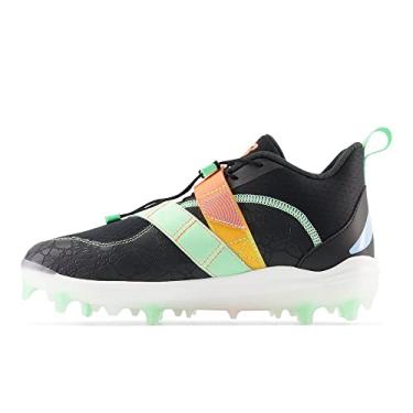Imagem de New Balance Fuelcell Lindor 2 Comp Tênis de beisebol infantil, Preto/Neon Dragonfly/Electric Jade, 9 Wide Women/7.5 Men