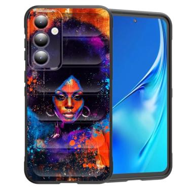 Imagem de CICPLKSE Capa para Galaxy S25 FE, silicone premium com [forro de microfibra macio antiarranhões] capa protetora à prova de choque para Samsung Galaxy S25 FE 6,7 polegadas 2025, menina africana