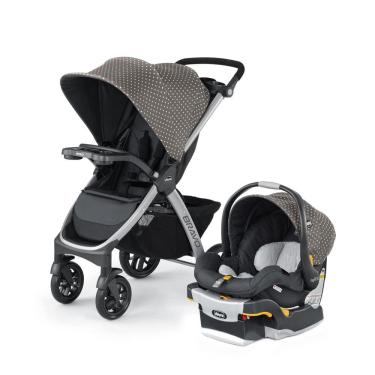 Imagem de Carrinho de Bebê 3 em 1 com Cadeira para Carro KeyFit 30 Chicco Bravo, Cinza Calla