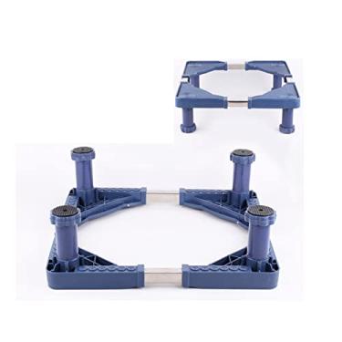 Imagem de Suporte de móveis base de máquina de lavar pés base ajustável suporte de geladeira secadora rack alto comprimento da base da máquina de lavar 50.8 cm-66.0 cm geladeira freezer lavadora pedestais e