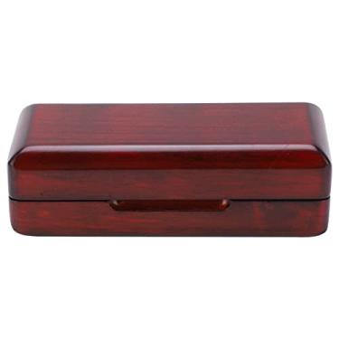 Imagem de RiToEasysports Caixa de Armazenamento de Bocal de Saxofone de Madeira Maciça Portátil Instrumento Musical Acessórios Caso (Cabo de pau-rosa)