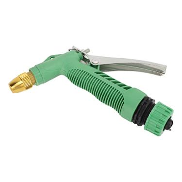 Imagem de Pistola de água para lavagem de carro, spray ajustável de alta pressão, abs, material ecológico, aderência antiderrapante para lavagem de carro, rega de jardim, verde