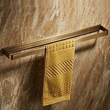Imagem de Toalheiros, toalheiros, toalheiro antigo, toalheiro escovado de latão, barra de toalha de banheiro, cabides de ritowel de banheiro / latão engrossado 60 cm/a