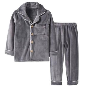 Imagem de Conjunto de roupas BANGSAUR Kids Coral Fleece Winter 3-12 anos