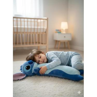 Imagem de Travesseiro De Corpo Stitch Xuxão Criança Macio 66cm - DW Confecções, 