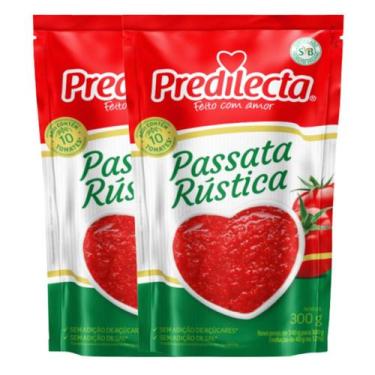 Imagem de Kit 2x Passata Rústica 300g Predilecta Tomate Natural Sem Conservantes