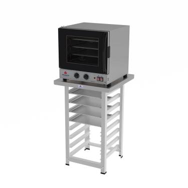 Imagem de Forno Turbo Prp-004 g2 220v Preto + Bancada Mes-004 Progás + 4 Assadeiras Cimapi