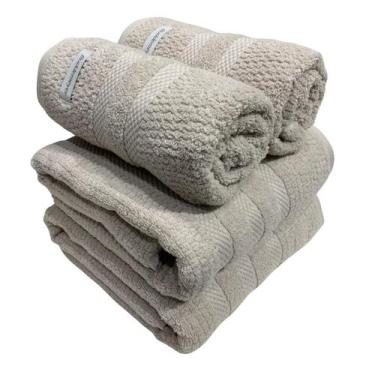 Imagem de Kit 4 Toalhas Buddemeyer Vanilla Extra Soft Bege  2 banho e 2 rosto