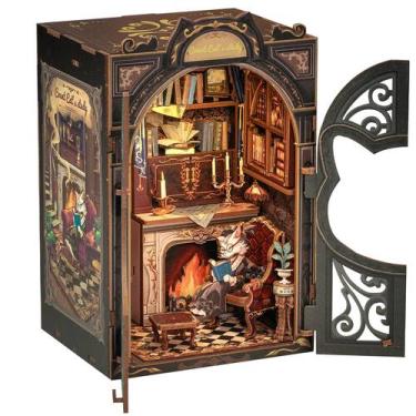 Imagem de Kit DIY Book Nook CUTEBEE Miniature House com sensor de luz LED