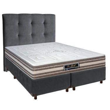 Imagem de Kit Cabeceira + Cama Box + Colchão Casal Molas Ensacadas Legriff Sankonfort