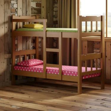 Imagem de Beliche 2 em 1 Reforçada Nogueira em Madeira Maciça - Repleta