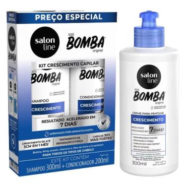 Imagem de Kit SOS Bomba Original Shampoo, Condicionador e Creme de Pentear 300ml
