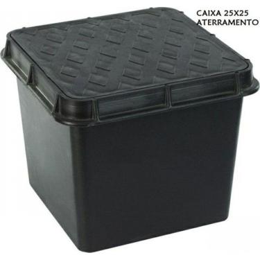 Imagem de Caixa Aterramento PVC Com Tampa Inspeção 25x25cm Reforçada